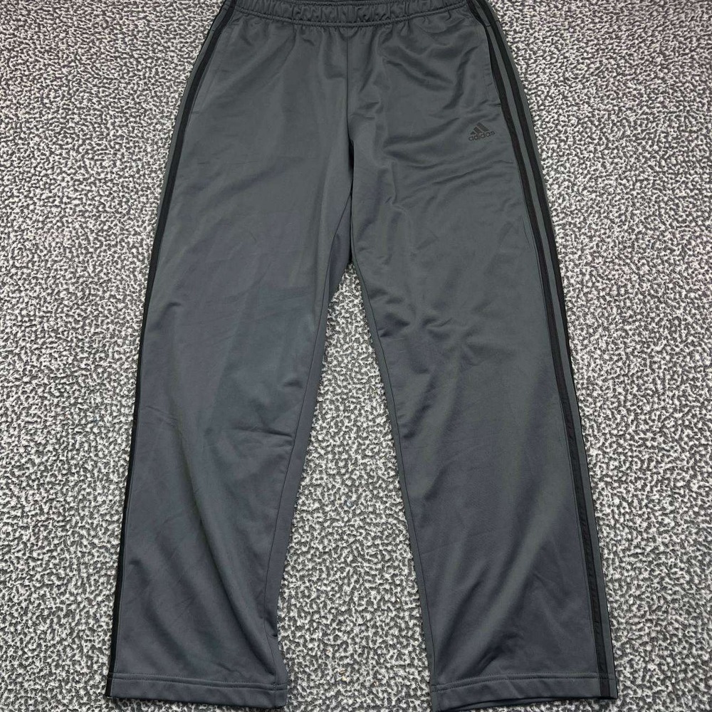 Adidas Sweatpants Men Large Gray Drawstring‎ Pocket Outdoor 34x32